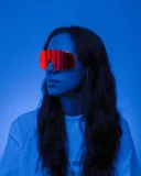 Очки "UNDER BY ME" Red (прозрачная оправа)