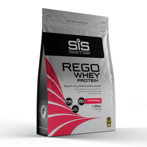 SIS POWDER REGO WHEY, напиток протеиновый в порошке, вкус Клубника, пакет 1,35 кг.