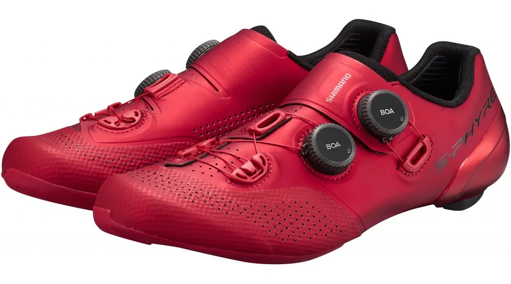 Велотуфли шоссейные Shimano S-Phyre SH-RC902M (красный, 43)